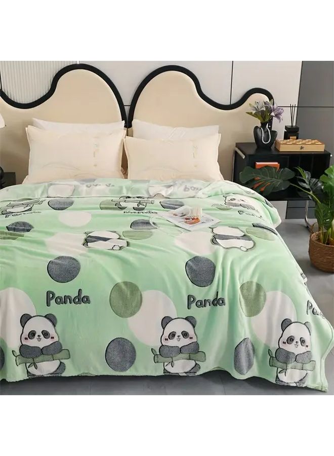 Panda Design Soft Milk Floral Bedspread 59x79 Inch Lightweight All Season Blanket - Image 4